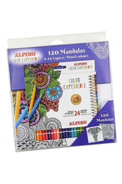 ALPİNGO Colored pencils, cardboard box, 24 colors/set + 120 mandalas, ALPINO ...