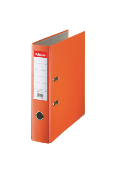 Esselte Economy biblioraft, A4, PP laminated, metal edge, 75 mm - orange