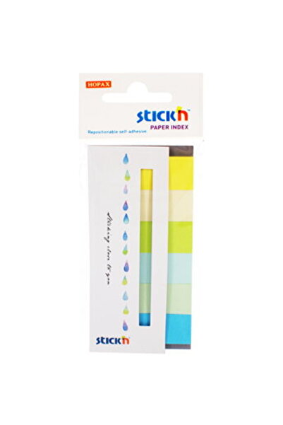 Stickn Stick index hartie color 45 x 15 mm, 6 x 30 file/set, Stick"n - 6 culo...