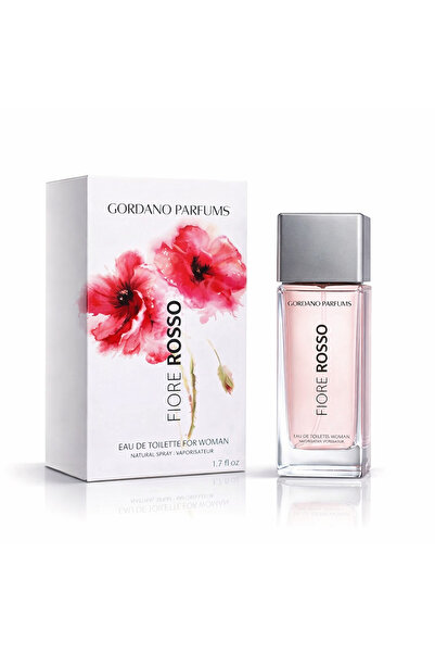 GORDANO PARFUMS FIORE ROSSO Eau de Toilette for Women, 50 ml,