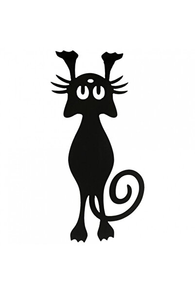 Vivatechnix Decoratiune perete Krodesign Funny Cat, lungime 52 cm, negru