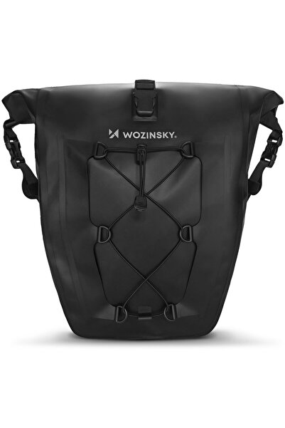 WOZINSKY waterproof bicycle bag trunk pannier 25l black (WBB24BK)