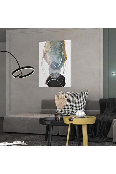 designadv Modern art panel for homes - silver frame