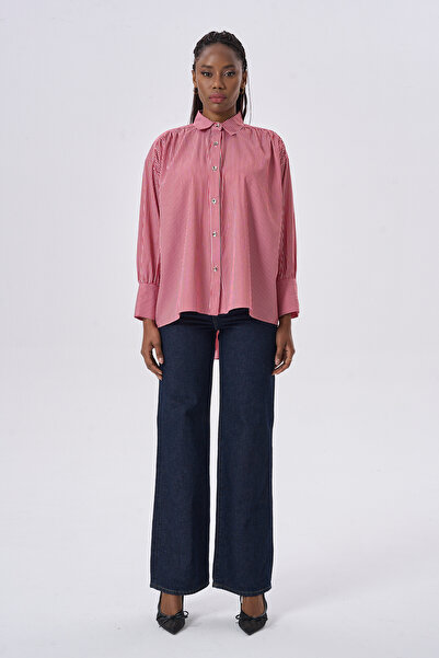 HANIQA Cămașă în dungi cu design modern și elegant, cu o croială casual