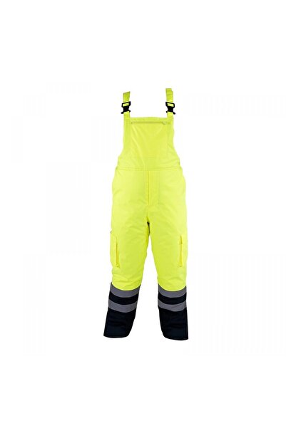 Lahti Pro Pantalon reflectorizant cu pieptar / galben - xl