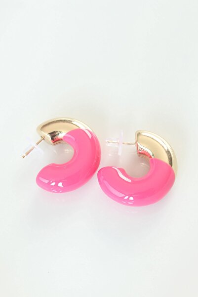 Inure Jewelry Ccb Pink Gold Double Color Earrings
