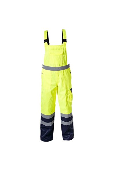 Lahti Pro Pantalon reflectorizant cu pieptar / galben - 2xl