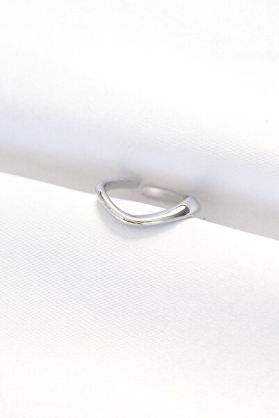 Inure Jewelry خاتم فضي مسطح قابل للتعديل