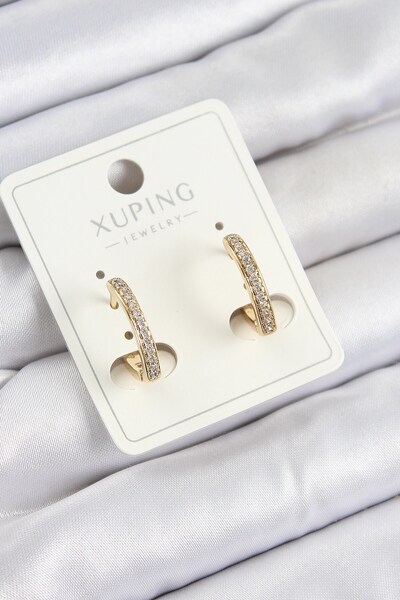 Inure Jewelry Xuping Zircon Stone I Model Gold Color Women's Earrings