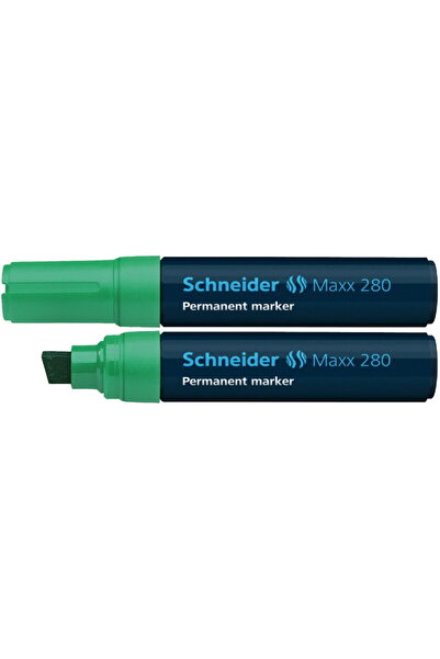 SCHNEIDER Permanent marker Maxx 280, beveled tip 4+12mm - green