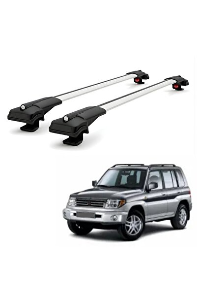 Mitsubishi Pajero V60 2001-2006 için Ara Atkı , Araç Üstü Ekipman Taşıma Barı - Gri (2 Adet)