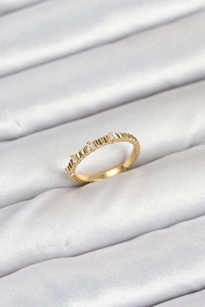 Inure Jewelry خاتم نسائي من النحاس الذهبي مقطوع بالليزر