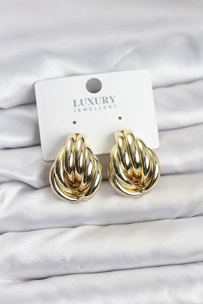 Inure Jewelry Brass Gold Color Vintage Women's Earrings