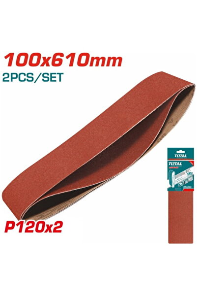 TOTAL - SET OF 2 ABRASIVE PAPER FOR SANDER 100x610mm, P120