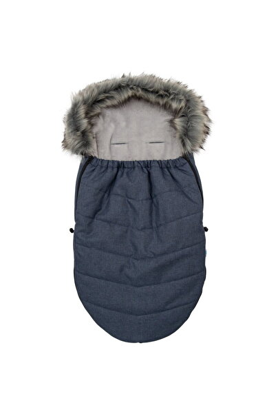 NEW BABY SHOP New Baby baby bib with fur coat dark blue