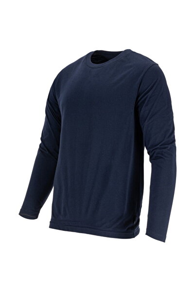 Lahti Pro Long sleeve thin cotton t-shirt / navy blue - xl
