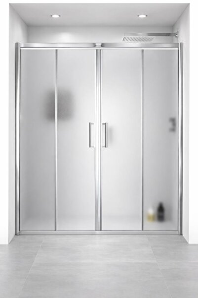 DOCCİA BELLA BANYO Duşakabin 2 duvar arası 5mm temperli buzlu cam eloksal alü...