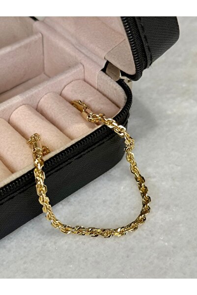 Merishe Jewerly سوار ذهبي من الفولاذ المتشابك على شكل لولبي