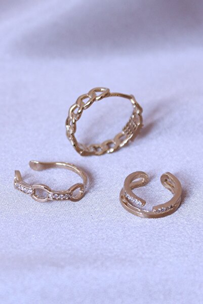 Inure Jewelry Zircon Stone Chain Model Earring Set