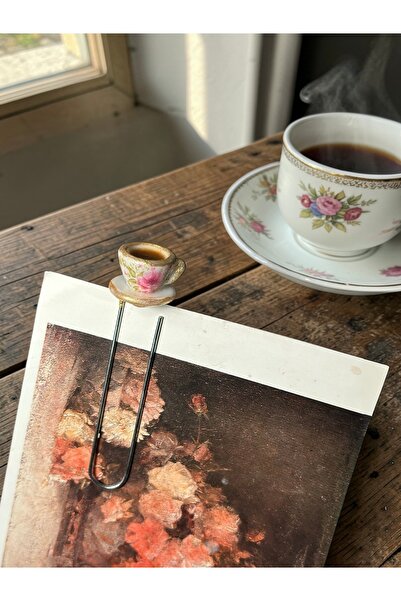 Rika Spolia & Co. Çiçek Desenli Reçine Fincan Kitap Ayracı 3