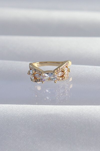 Inure Jewelry أقراط أذن مطلية بأحجار الزركون باللون الذهبي النحاسي