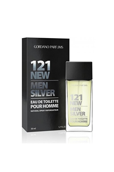 GORDANO PARFUMS 121 NEW MEN SILVER Eau de Toilette for Men, 50 ml,