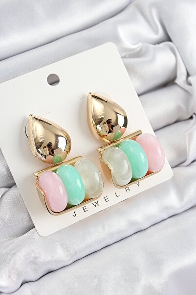 Inure Jewelry Brass Mixed Color Vintage Model Women's Earrings