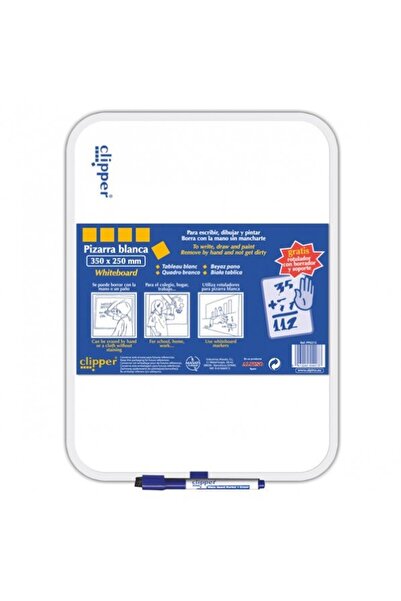 ALPİNGO Tablita pentru scris 35 x 25 cm + marker, CLIPPER - alba