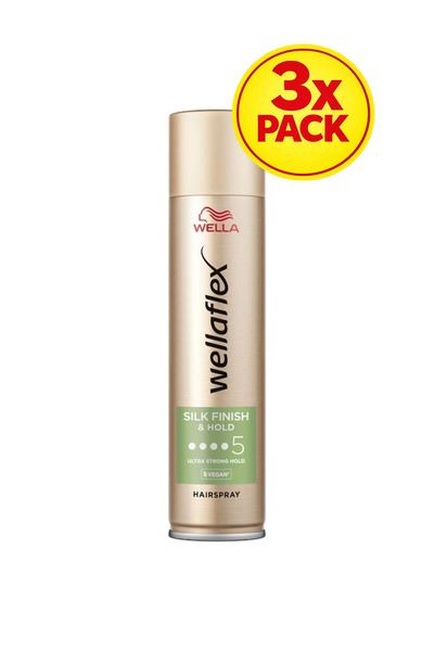 Wella 3x PACK Wellaflex Flexible Hair Spray with Ultra Strong Hold 250ml