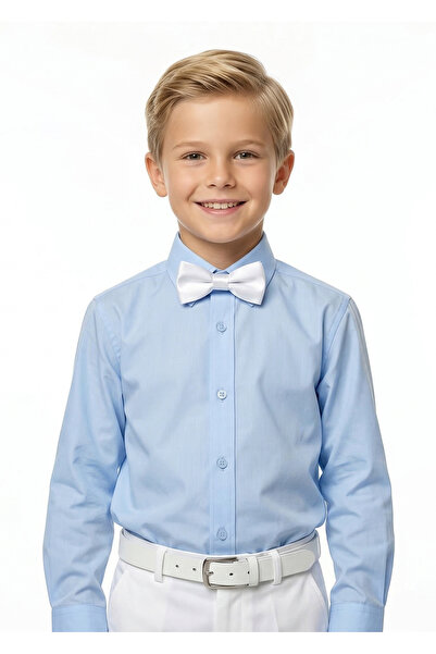 Doctor junior Boy's Blue Shirt and White Bow Tie Set - 23 April Holiday Speci...