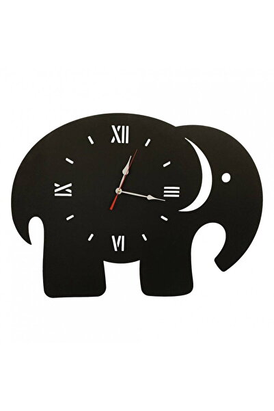 Vivatechnix Krodesign Elephant metal wall clock, diameter 70 cm, black