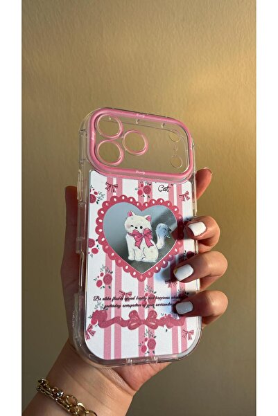 TechTrove Mirrored D Patterned Design Cat Figure Case Compatible with iPhone ...