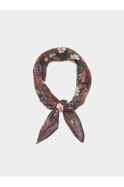 PARFOIS Kadın %100 Pamuklu Kare Desenli Fular