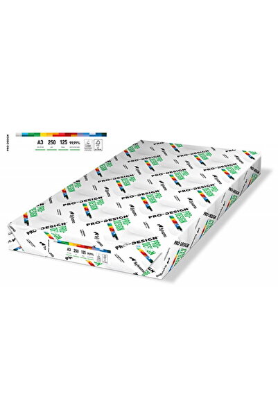 PRO Carton A3, satinat, Pro-Design, clasa A++, 250 gr./mp, 125 coli/top - alb