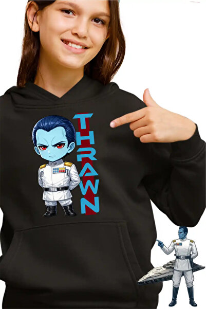 OEM Παιδικό Κορίτσι Thrawn Anime Chibi Grand Admiral Star Wars Φούτερ με Κουκ...