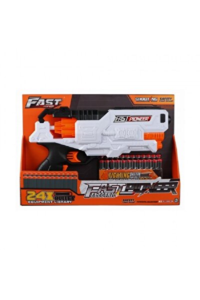 Fast Pioneer Electric toy gun with foam bullets, 24 projectiles, rota...