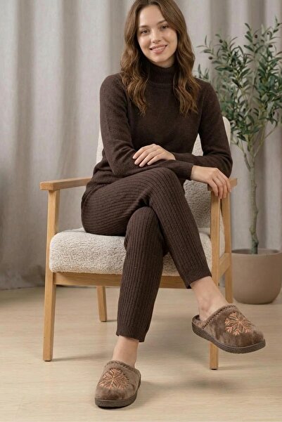 GEZER 14466 Women's Daily Lightweight Sole Winter Home Rug Guest Slippers