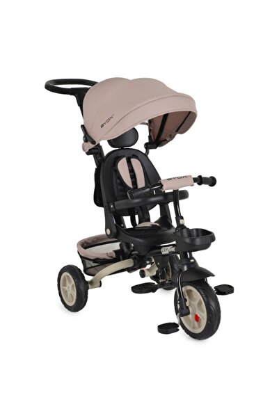 byox Tricicleta copii Explore Beige, pliabila, sezut rotativ 360°, control pa...
