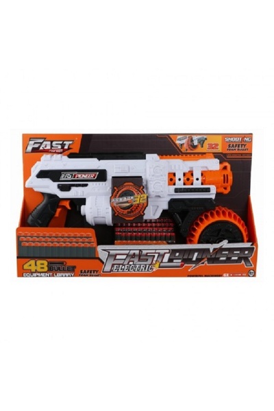 Fast Pioneer Electric toy blaster with foam bullets, 48 projectiles, ...
