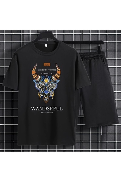 PERISENSE Unisex sportski set kratkih hlača i majice – letnji ležerni sportsk...