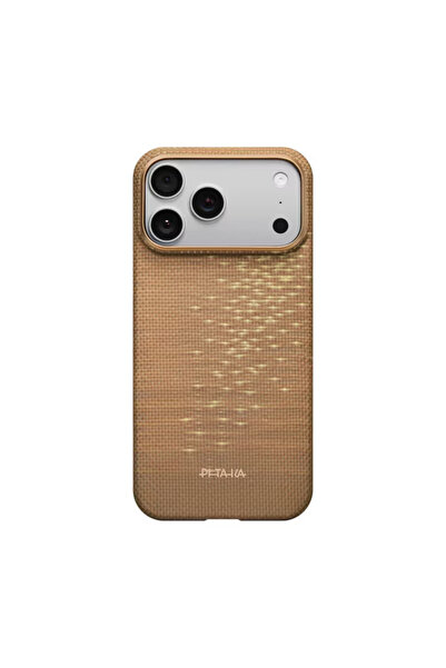 PITAKA Θήκη συμβατή με iPhone 17 Pro Ultra-Slim, Χρυσή λάμψη (PitaTap)