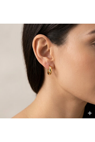 Madame Deco & Takı Madame Gold Thin Design Hoop Earrings – Minimal Daily Chic...