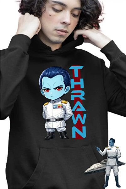 OEM Παιδικό Αγόρι Thrawn Anime Chibi Grand Admiral Star Wars Φούτερ με Κουκούλα