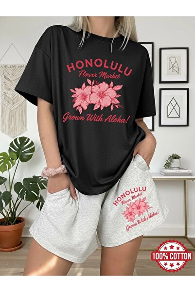 PERISENSE Set de tricou și pantaloni scurți sport unisex – Set sport casual d...