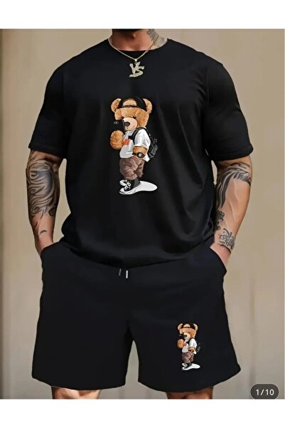 YRN COLLECTION Unisex Sports Shorts T-Shirt Set – Oversized Summer Casual Spo...