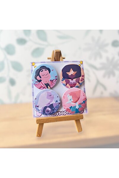 mellysaplush Steven Universe 4'lü Rozet Seti 44 mm