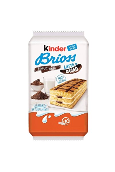 Kinder Prajitura Brioss, Lapte si Cacao, 280 g, set 10 bucati
