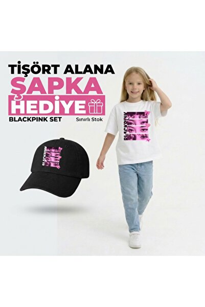 barsdepo تي شيرت بلاك بينك مطبوع - طقم هدايا مع قبعة |   جودة ممتازة