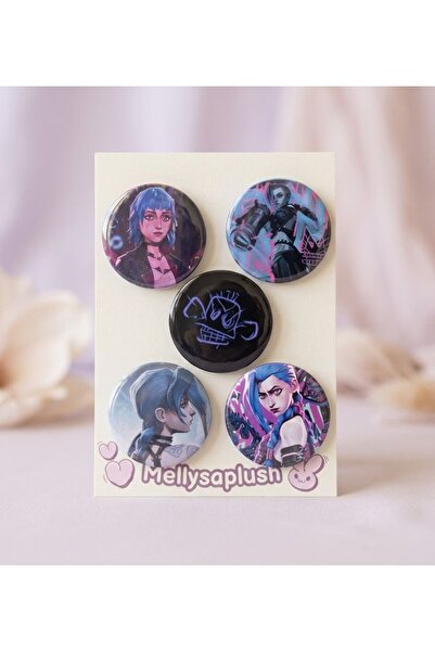 mellysaplush Jinx Rozet Seti 5'li 44mm