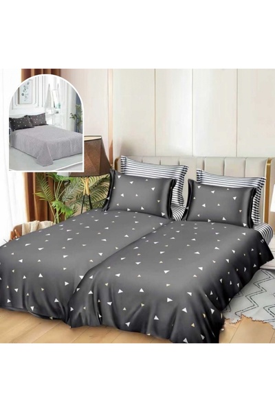 CumparaMisim Duvet Cover Set with 2 sheets for duvet, 7 pieces, Superior Sati...